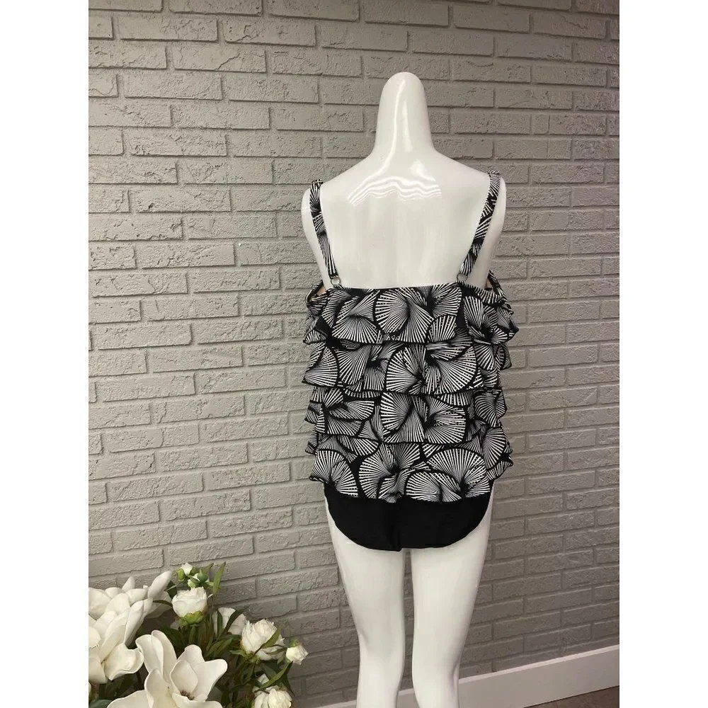 Ceeb Layered One Piece Swimsuit Size 18